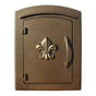 Manchester Security Locking Stucco Column Mailbox with Fleur de Lis Emblem - Stucco Column Included (Choose Colors)