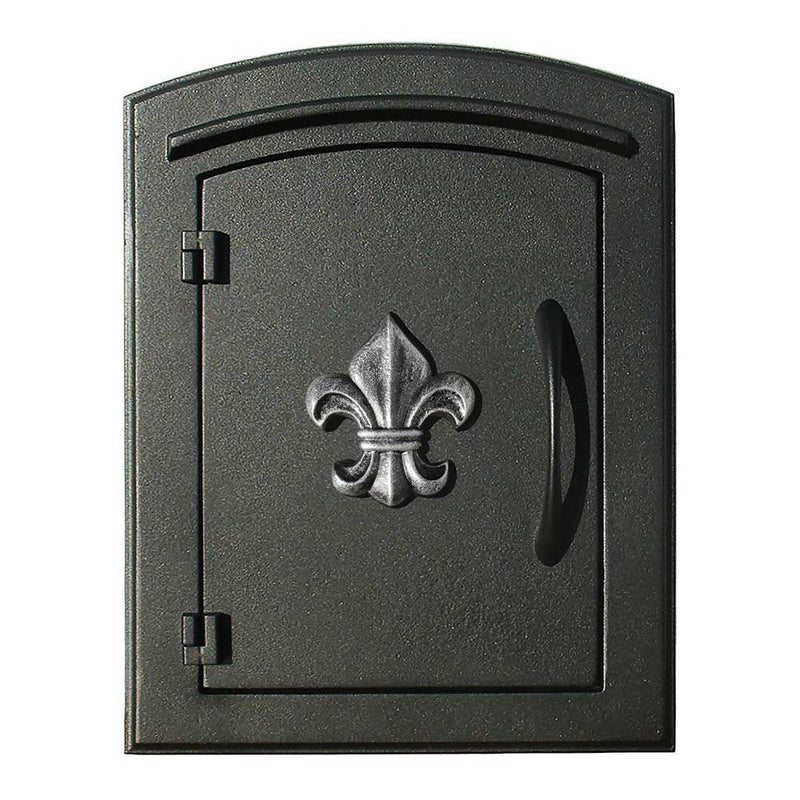 Manchester Security Locking Stucco Column Mailbox with Fleur de Lis Emblem - Stucco Column Included (Choose Colors)
