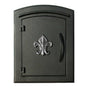 Manchester Security Locking Stucco Column Mailbox with Fleur de Lis Emblem - Stucco Column Included (Choose Colors)