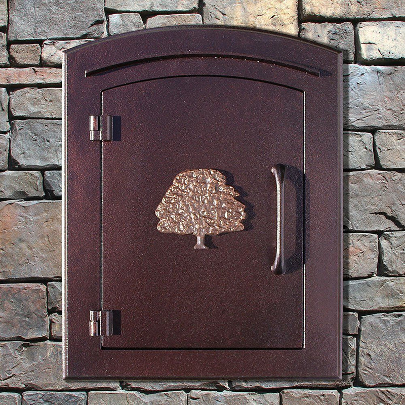 Manchester Non-Locking Column Mount Mailbox with Oak Tree Emblem
