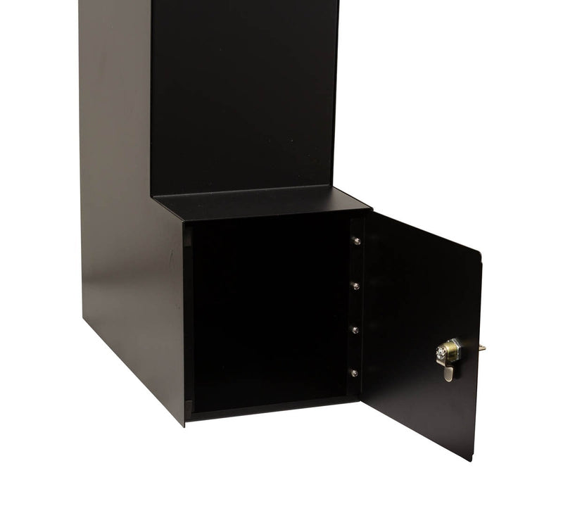 Manchester Security Locking Column Mount Mailbox with Fleur de Lis Emblem (Stucco Column Not Included)