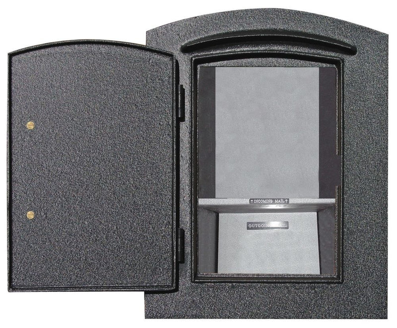 Manchester Security Locking Stucco Column Mailbox with Plain Door - Stucco Column Included (Choose Colors)