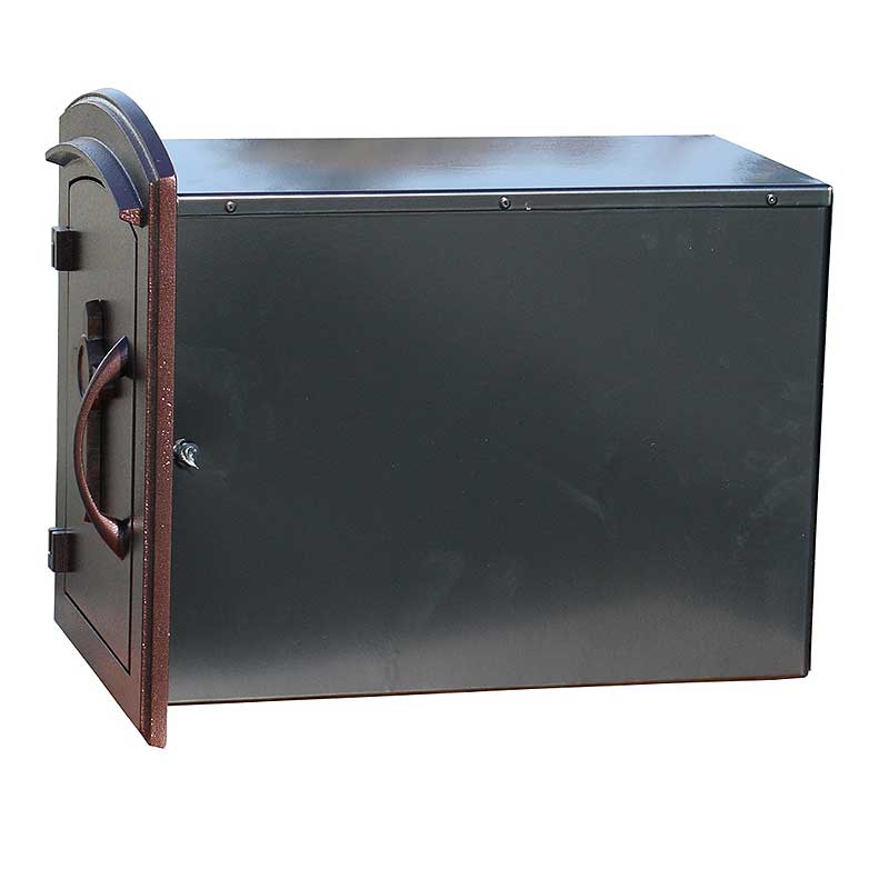 Manchester Security Locking Stucco Column Mailbox with Fleur de Lis Emblem - Stucco Column Included (Choose Colors)