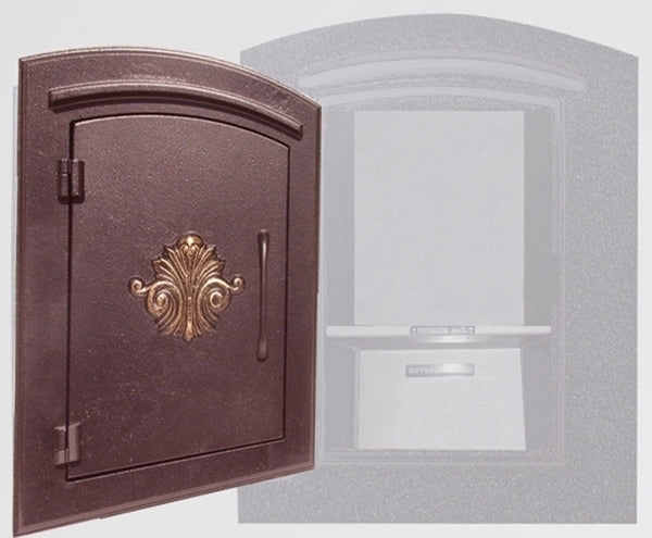 Manchester Security Locking Column Mount Mailbox with Scroll Emblem (Stucco Column Not Included)