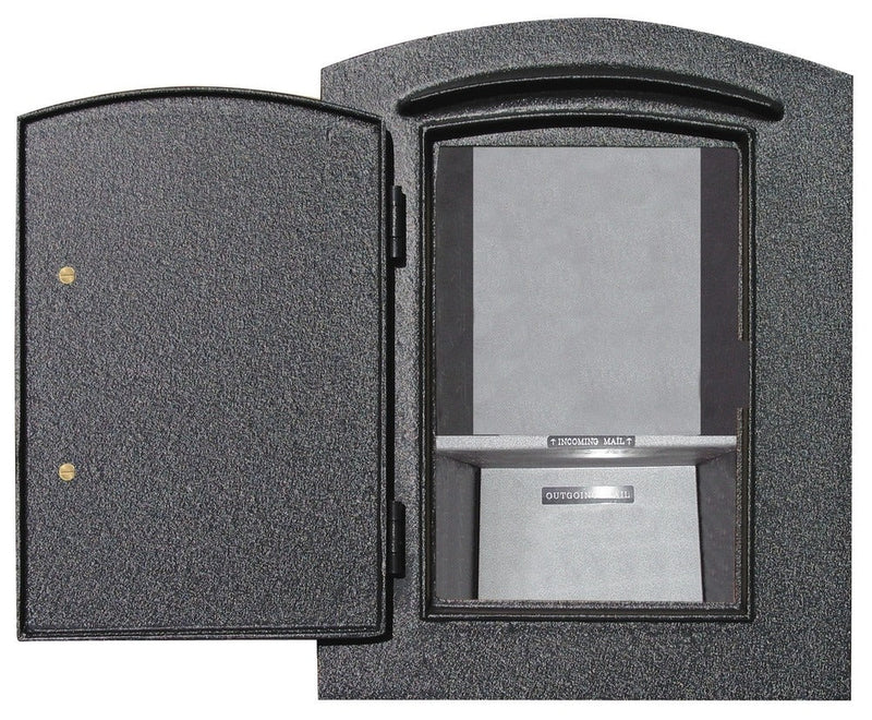 Manchester Security Locking Column Mount Mailbox with Decorative Pineapple Emblem (Stucco Column Not Included)