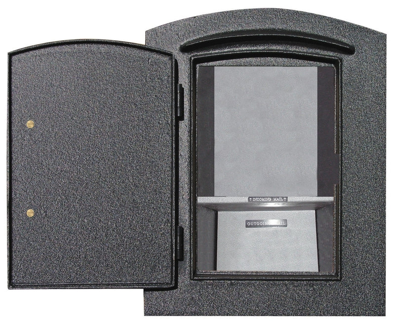 Manchester Security Locking Column Mount Mailbox with Plain Door (Stucco Column Not Included)
