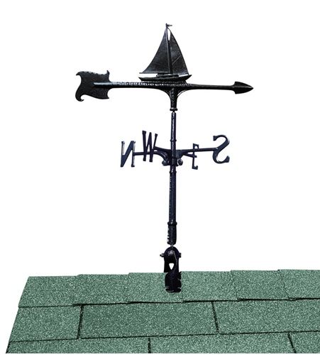 Whitehall 24" Accent Directions Maritime SAILBOAT Weathervane in Black
