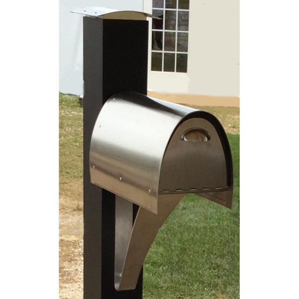 Spira Postbox Unique Post Mount Mailbox without Newspaper Holder - Stainless Steel