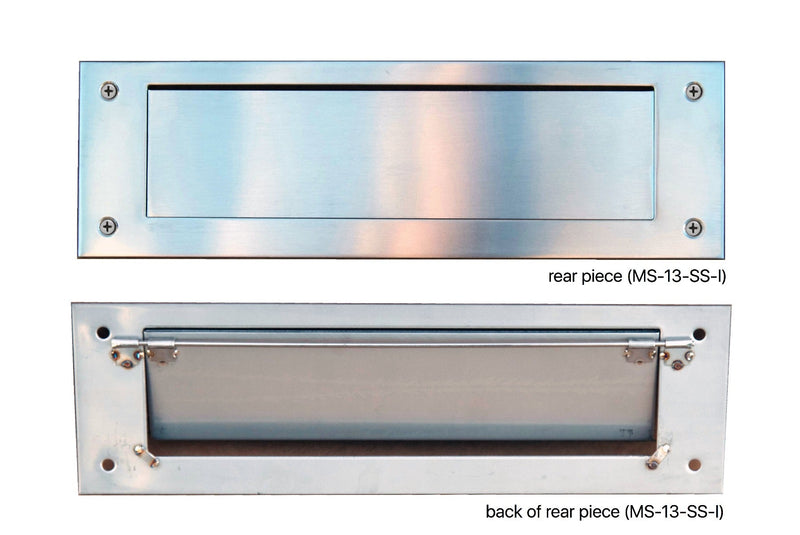 Stainless Steel Mail Slot (includes front & rear pieces)