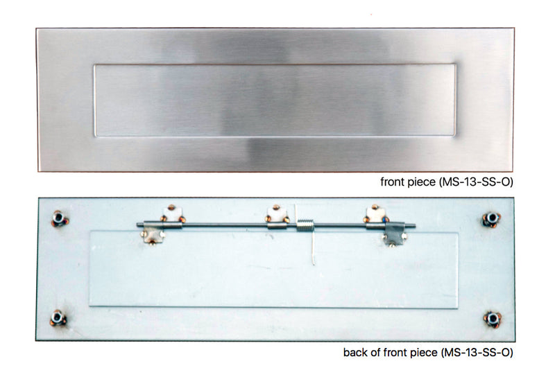 Stainless Steel Mail Slot (includes front & rear pieces)