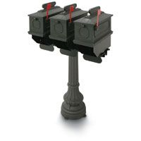 1812 Greensville 50 in. Plastic Mailboxes with Post