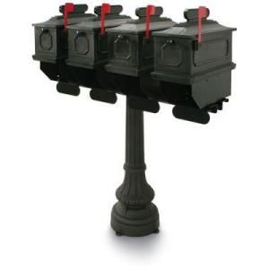 1812 Carthage 50 in. Plastic Mailbox with Post