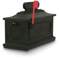 Classic Black 1812 Architectural Series Plastic Mailbox