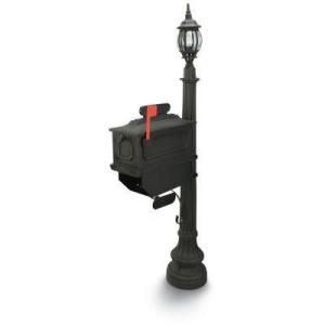 1812 Beaumont Mailbox with Lantern - Black