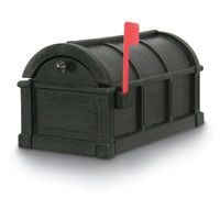 Black Sunset Pointe Rural Plastic Mailbox