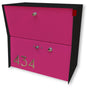 Tedstuff RetroBox Locking Small Package Wall Mounted Mailbox in Jet Black
