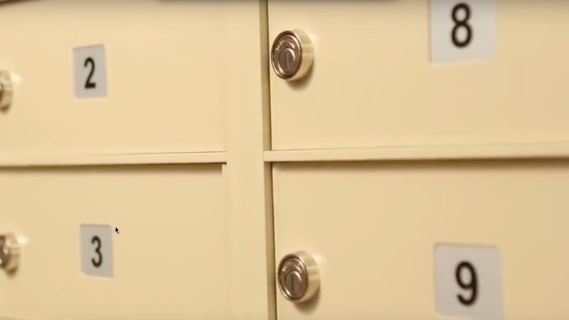 8 Door USPS Cluster Mailbox CBU with 2 Parcel Lockers, Pedestal Included