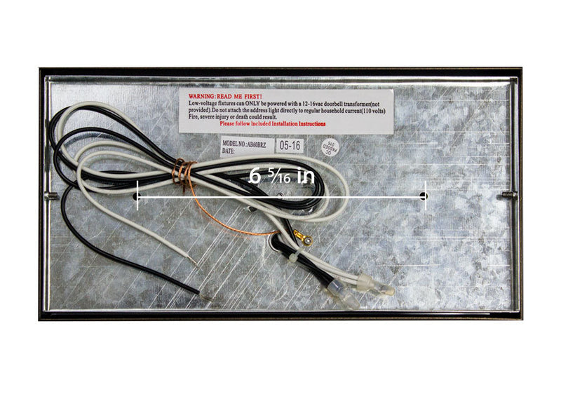 Serrano (Standard) Lighted Address Plaque "Do it yourself kit" (Bronze frame color)