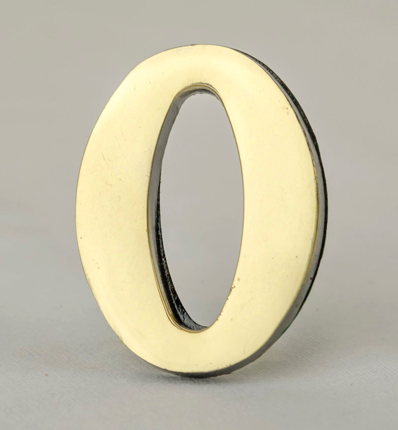2" Self-Adhesive Brass Numbers