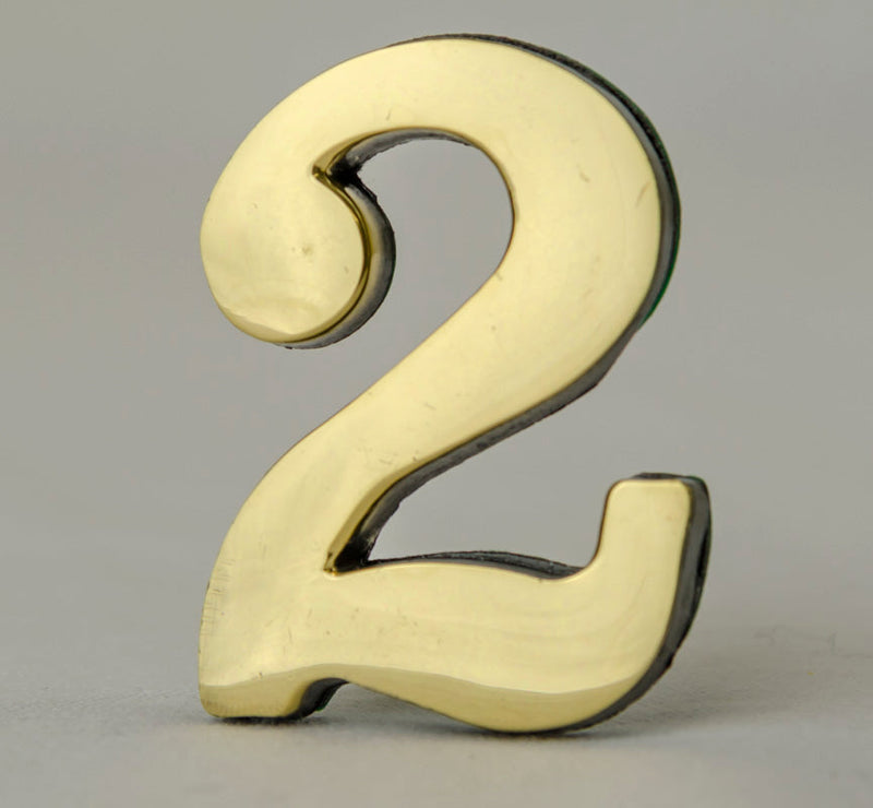 2" Self-Adhesive Brass Numbers