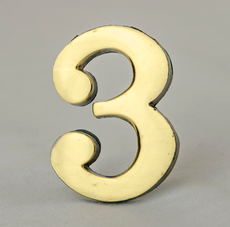 2" Self-Adhesive Brass Numbers