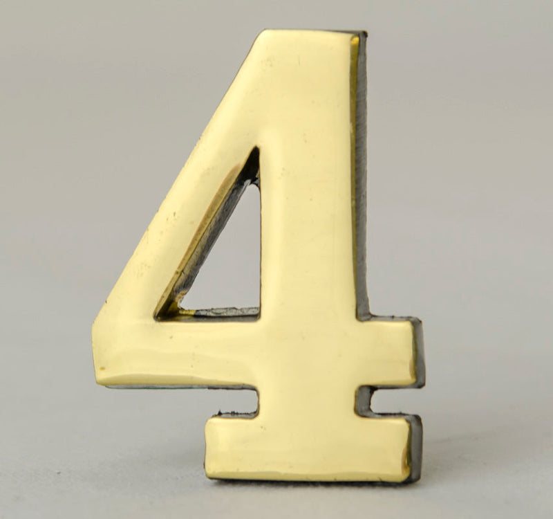 2" Self-Adhesive Brass Numbers
