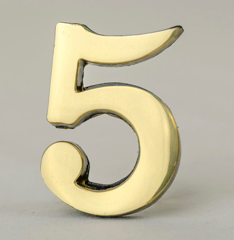2" Self-Adhesive Brass Numbers
