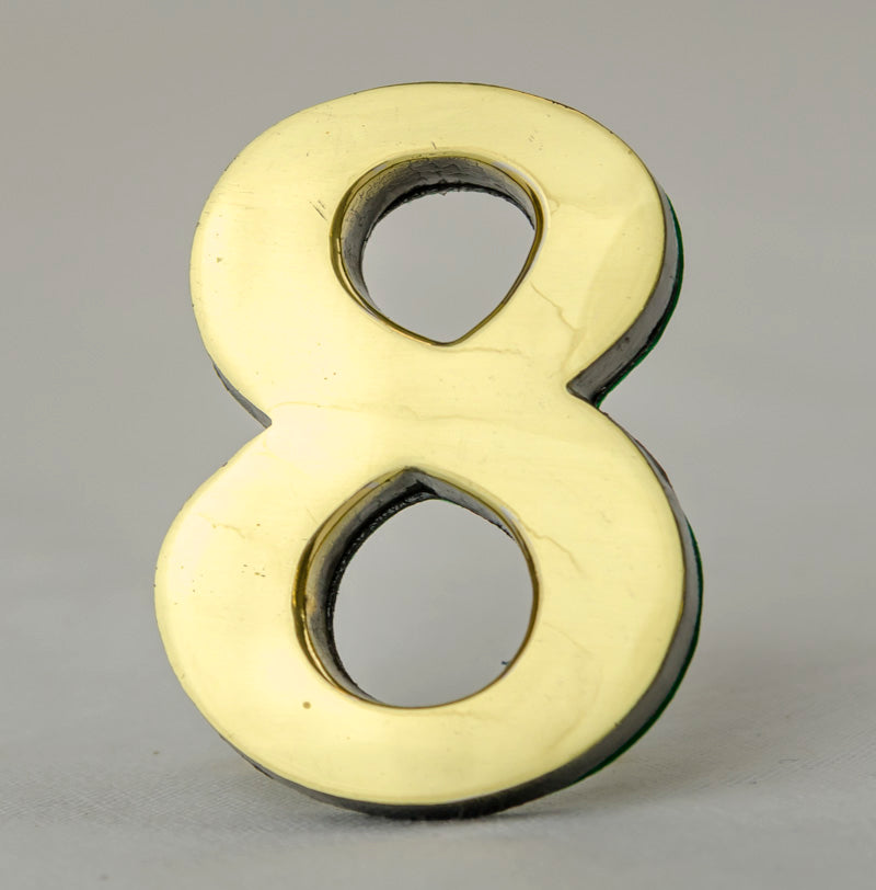 2" Self-Adhesive Brass Numbers