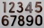 4 Inch Brass Numbers in Bronze
