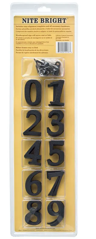 Whitehall Standard Size Nite Bright Richfield Home Address Multiple-Mount Plaque