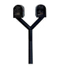 QualArc Penfield Twin Mailbox Post System, no base with two E1 Economy Mailboxes
