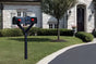 QualArc Penfield Twin Mailbox Post System, no base with two E1 Economy Mailboxes