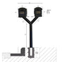 QualArc Penfield Twin Mailbox Post System, no base with two Lewiston Mailboxes