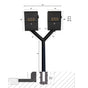 QualArc Penfield Twin Mailbox Post System, no base with two Letter Sentry mailboxes Black