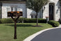 QualArc Penfield Twin Mailbox Post System, base 7 with two Lewiston Mailboxes Bronze