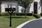QualArc Penfield Twin Mailbox Post System, base 7 with two Lewiston Mailboxes Black