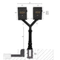 QualArc Penfield Twin Mailbox Post System, base 7 with two Letter Sentry mailboxes Black