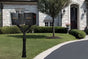 QualArc Penfield Twin Mailbox Post System, base 7 with two Letter Sentry mailboxes Black