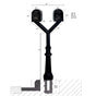 QualArc Penfield Twin Mailbox Post System, base 8 with two E1 Economy Mailboxes Black