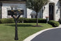 QualArc Penfield Twin Mailbox Post System, base 8 with two Lewiston Mailboxes