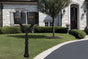 QualArc Penfield Twin Mailbox Post System, base 8 with two Letter Sentry mailboxes Black