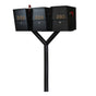 QualArc Penfield TRIPLE Mailbox Post System, no base with Three Letter Sentry mailboxes Black