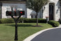 QualArc Penfield TRIPLE Mailbox Post System, base 7 with three E1 Economy Mailboxes Black