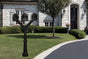 QualArc Penfield TRIPLE Mailbox Post System, base 8 with three E1 Economy Mailboxes Black
