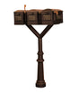 QualArc Penfield TRIPLE Mailbox Post System, base 8 with three Lewiston Mailboxes
