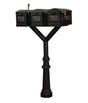 QualArc Penfield TRIPLE Mailbox Post System, base 8 with three Lewiston Mailboxes