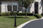 QualArc Penfield TRIPLE Mailbox Post System, base 8 with Three Letter Sentry mailboxes Black