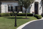 QualArc Penfield TRIPLE Mailbox Post System, base 8 with Three Letter Sentry mailboxes Black