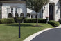 QualArc Penfield QUAD Mailbox Post System, no base with Four E1 Economy Mailboxes Black