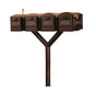 QualArc Penfield QUAD Mailbox Post System, no base with four Lewiston Mailboxes